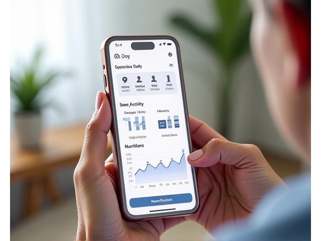 Screenshot of Velaxis Health Co.'s mobile app showing a dashboard with daily activity, sleep patterns, and nutrition summary.