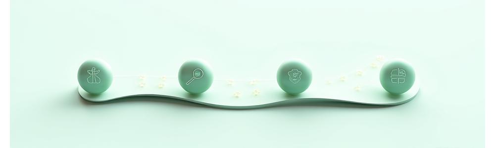 Desktop visualization of Velaxis Health Co. 4-step wellness methodology: Assess, Personalize, Implement, Refine.